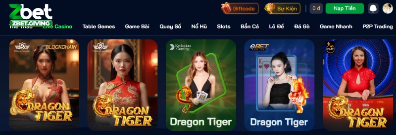 Đôi nét về Rồng hổ tại nhà cái Zbet